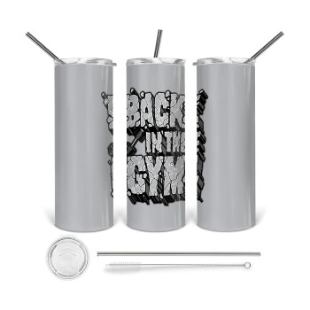 Back in the GYM, 360 Eco friendly stainless steel tumbler 600ml, with metal straw & cleaning brush