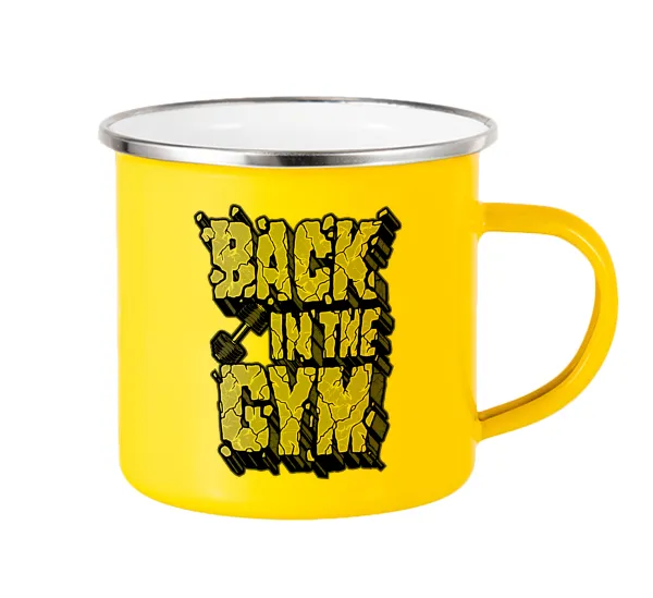 Back in the GYM — Κούπα Μεταλλική εμαγιέ Κίτρινη 360ml