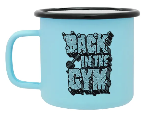 Back in the GYM — Κούπα Μεταλλική εμαγιέ ΜΑΤ σιέλ 360ml