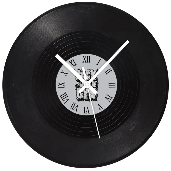 Back in the GYM — Vinyl record wall clock (30cm)