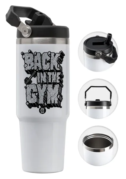 Back in the GYM — Θερμός Ανοξείδωτο 30oz με χερούλι