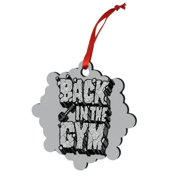 Back in the GYM, Στολίδι Χριστουγεννιάτικο στολίδι snowflake ξύλινο 7.5cm