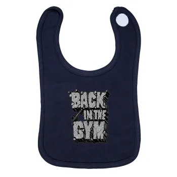 Back in the GYM, Σαλιάρα με Σκρατς 100% Organic Cotton Μπλε (0-18 months)