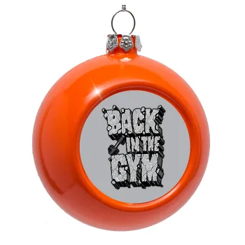 Back in the GYM, Στολίδι Χριστουγεννιάτικη μπάλα δένδρου Πορτοκαλί 8cm