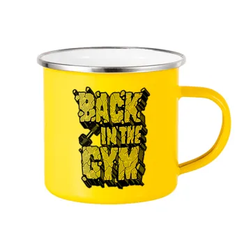 Back in the GYM, Κούπα Μεταλλική εμαγιέ Κίτρινη 360ml