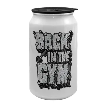 Back in the GYM, Κούπα ταξιδιού μεταλλική με καπάκι (tin-can) 500ml