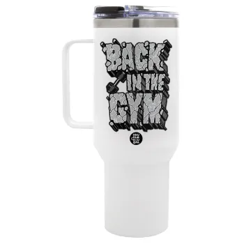 Back in the GYM, Mega Tumbler με καπάκι, διπλού τοιχώματος (θερμό) 1,2L