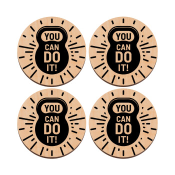 You can do it, ΣΕΤ x4 Σουβέρ ξύλινα στρογγυλά plywood (9cm)