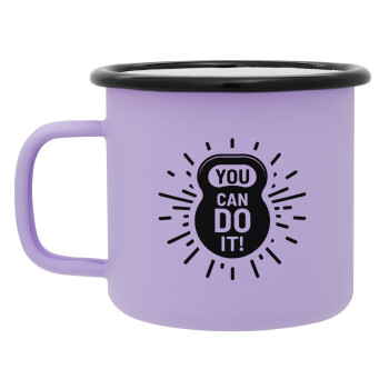 You can do it, Κούπα Μεταλλική εμαγιέ ΜΑΤ Light Pastel Purple 360ml