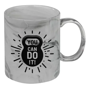 You can do it, Mug ceramic marble style, 330ml