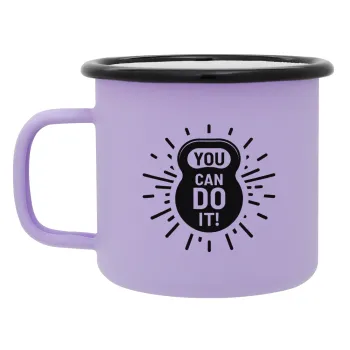 You can do it, Κούπα Μεταλλική εμαγιέ ΜΑΤ Light Pastel Purple 360ml