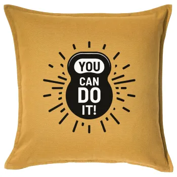 You can do it, Sofa cushion YELLOW 50x50cm includes filling