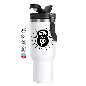 You can do it, Mega Tumbler με καπάκι, διπλού τοιχώματος (θερμό) 1,2L