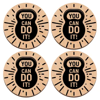 You can do it, ΣΕΤ x4 Σουβέρ ξύλινα στρογγυλά plywood (9cm)