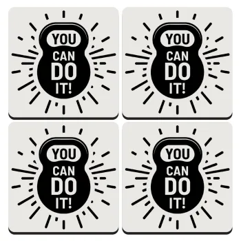 You can do it, ΣΕΤ 4 Σουβέρ ξύλινα τετράγωνα (9cm)