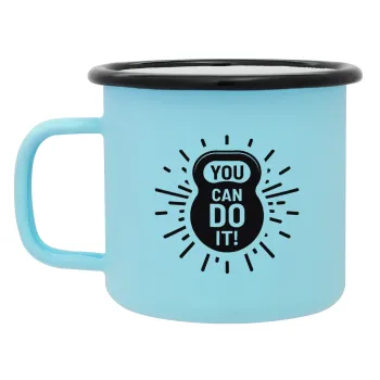 You can do it, Κούπα Μεταλλική εμαγιέ ΜΑΤ σιέλ 360ml