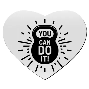 You can do it, Mousepad καρδιά 23x20cm