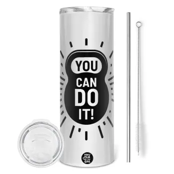 You can do it, Tumbler stainless steel 600ml, with metal straw & cleaning brush