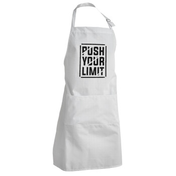 Push your limit, Adult Chef Apron (with sliders and 2 pockets)