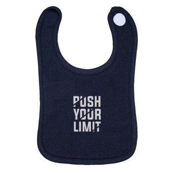 Push your limit, Σαλιάρα με Σκρατς 100% Organic Cotton Μπλε (0-18 months)