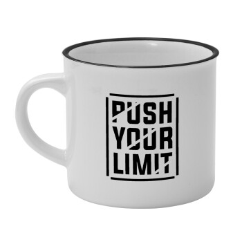 Push your limit, Κούπα κεραμική vintage Λευκή/Μαύρη 230ml