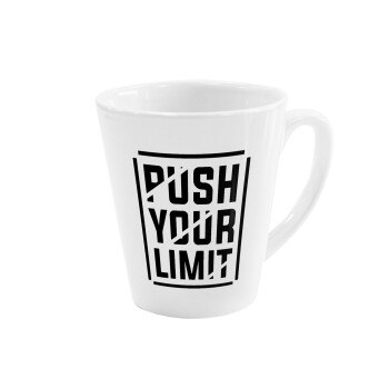 Push your limit, Κούπα κωνική Latte Λευκή, κεραμική, 300ml