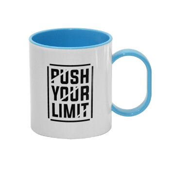 Push your limit, Κούπα (πλαστική) (BPA-FREE) Polymer Μπλε για παιδιά, 330ml