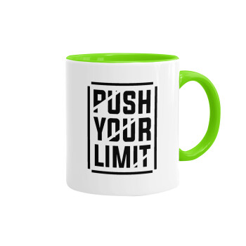 Push your limit, Mug colored light green, ceramic, 330ml