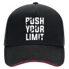DRILL Adult Ultimate Hat BLACK/RED, (100% COTTON, ADULT, UNISEX, ONE SIZE)