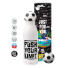 Soccer Metal mug thermos, double wall, 550ml