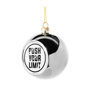 Push your limit, Χριστουγεννιάτικη μπάλα δένδρου Ασημένια 8cm
