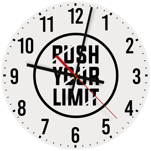 Push your limit — Ρολόι τοίχου ξύλινο 30cm