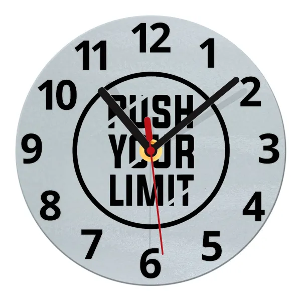 Push your limit — Ρολόι τοίχου γυάλινο 20cm