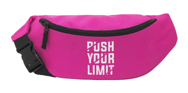 Push your limit — Unisex waist bag (banana) in PINK color with 2 pockets