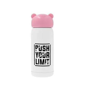 Push your limit, Pink stainless steel thermal flask, 320ml