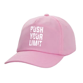 Push your limit, Adult Baseball Cap, 100% Cotton, PINK (COTTON, ADULT, UNISEX, ONE SIZE)