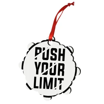 Push your limit, Στολίδι Χριστουγεννιάτικο στολίδι snowflake ξύλινο 7.5cm