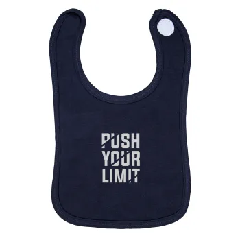 Push your limit, Σαλιάρα με Σκρατς 100% Organic Cotton Μπλε (0-18 months)