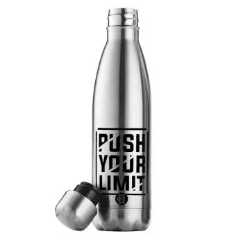 Push your limit, Μεταλλικό παγούρι θερμός Inox (Stainless steel), διπλού τοιχώματος, 500ml