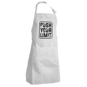 Push your limit, Adult Chef Apron (with sliders and 2 pockets)