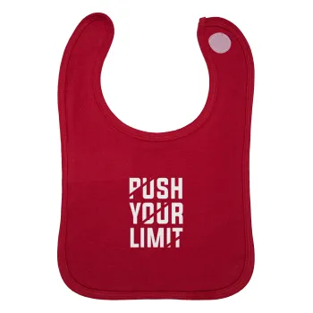 Push your limit, Σαλιάρα με Σκρατς Κόκκινη 100% Organic Cotton (0-18 months)