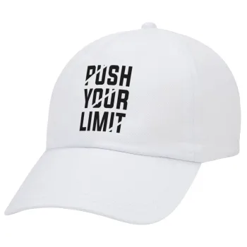 Push your limit, Καπέλο Ενηλίκων Baseball Λευκό 5-φύλλο (POLYESTER, ΕΝΗΛΙΚΩΝ, UNISEX, ONE SIZE)