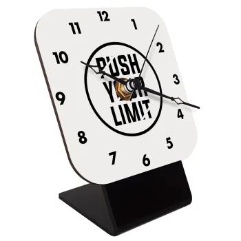 Push your limit, Quartz Wooden table clock with hands (10cm)