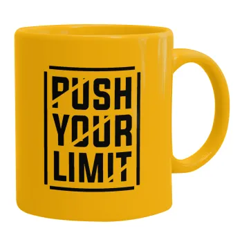 Push your limit, Κούπα, κεραμική κίτρινη, 330ml