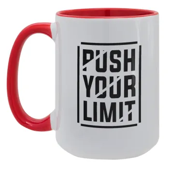 Push your limit, Κούπα Mega 15oz, κεραμική Κόκκινη, 450ml