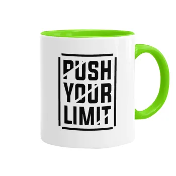 Push your limit, Mug colored light green, ceramic, 330ml