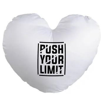 Push your limit, Μαξιλάρι καναπέ καρδιά 40x40cm περιέχεται το  γέμισμα
