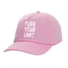 Καπέλο Ενηλίκων Baseball, 100% Βαμβακερό,  ΡΟΖ (ΒΑΜΒΑΚΕΡΟ, ΕΝΗΛΙΚΩΝ, UNISEX, ONE SIZE)
