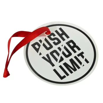 Push your limit, Christmas ornament glass 9cm
