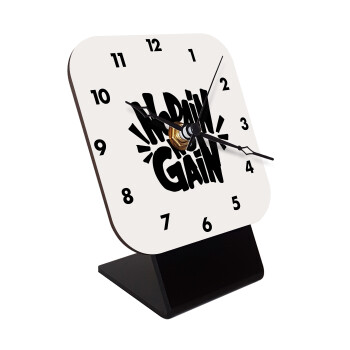 No pain no gain, Επιτραπέζιο ρολόι ξύλινο με δείκτες (10cm)